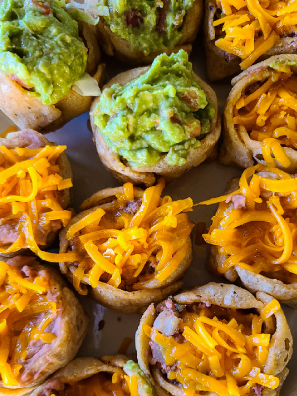 Bean and Guacamole Cups